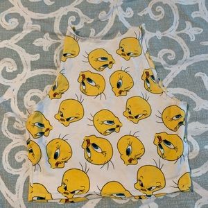 Tweety bird crop top